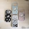 Apple 17 Pro Phone Case with Electroplated Rotating Stand, Fits 16 Pro Max/15 Pro, Polka Dot Korean Style