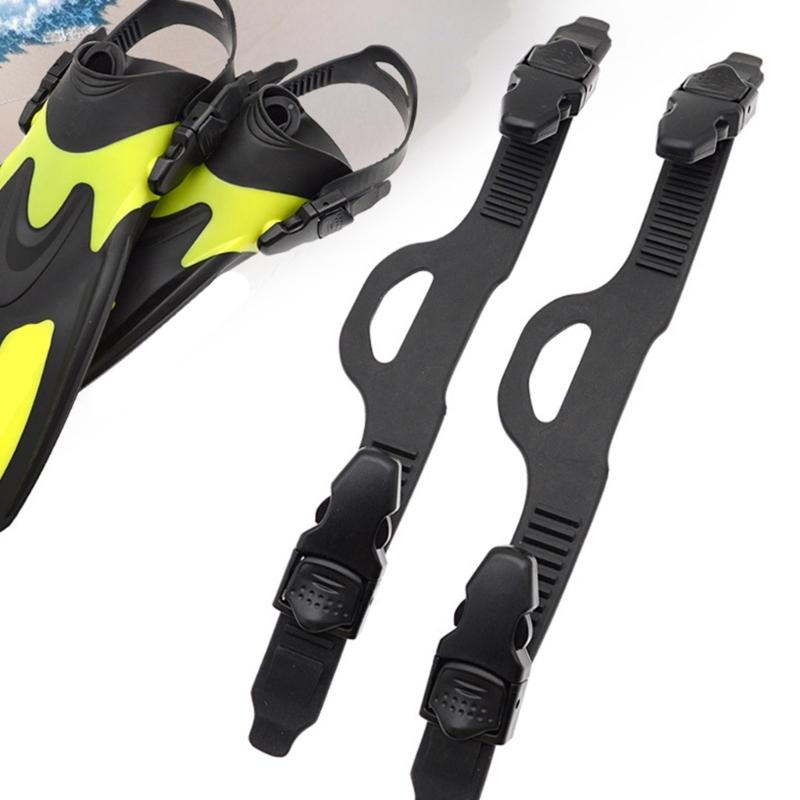 Quick Detaching Scubas Fin Straps Rubber Construction Flippers Straps Swimming Fin Belt for Any Foot Size Easy Installation