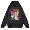 Hot Anime Chainsaw Man Hayakawa Aki Print Hooded Men Casual Oversized Hoodies Manga Washed Streetwear Harajuku Cotton Sweatshirt