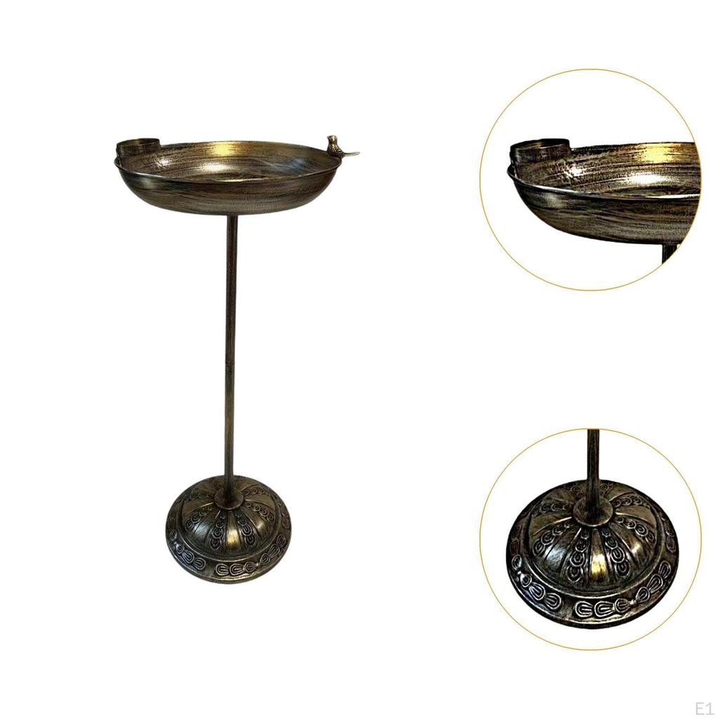 Garden Bird Bath Freestanding Birdbaths Lightweight Decoration Standing Feeder Bowls Outdoor