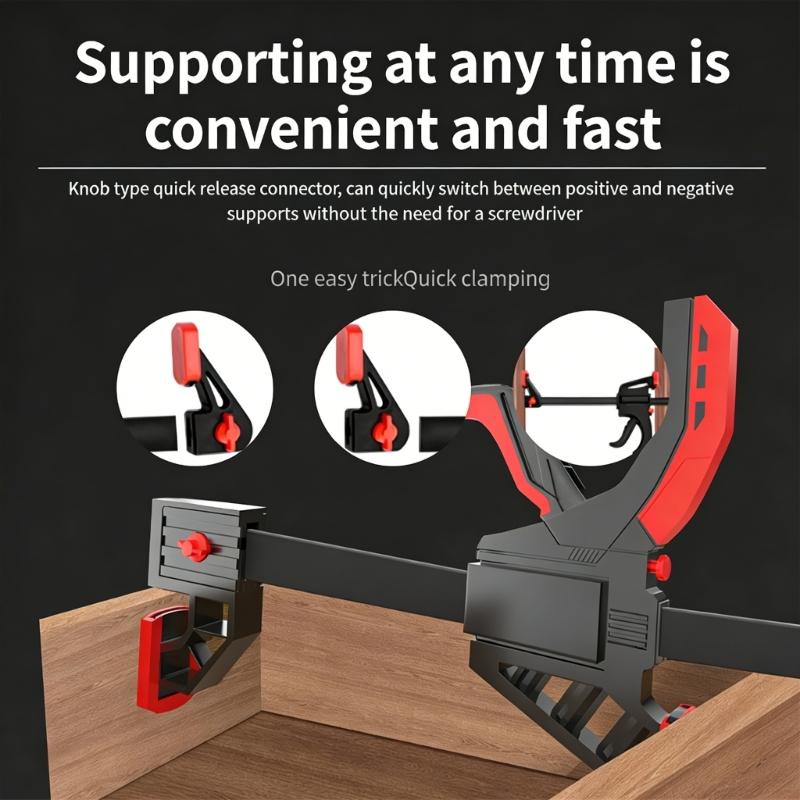Heavy Type Woodworking Clamp Handed Ratchet Clip with Nonslip Rubber Grip for Professional Carpentry and Crafts Projects
