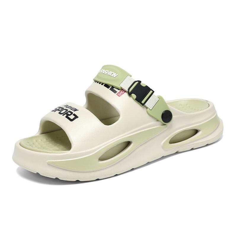 Men's Summer Non-Slip Thick Sole Sport Sandals: Dual-Use Beach/Outdoor Cushioned Slippers, Large Size