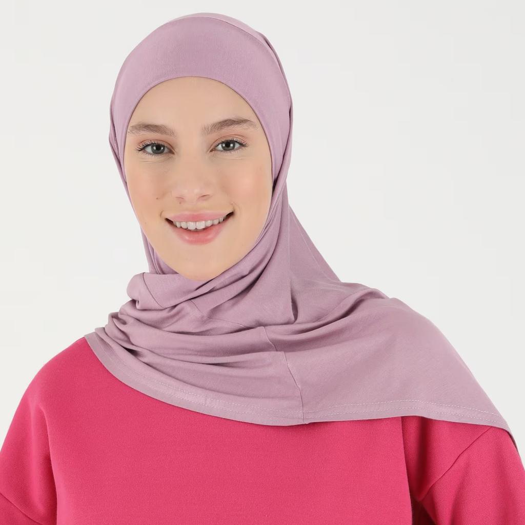 Stretch Turban Cap Hijab Islamic Full Cover Underscarf Bonnet Ready To Wear Snap Fastener Instant Hijab For Muslim Women