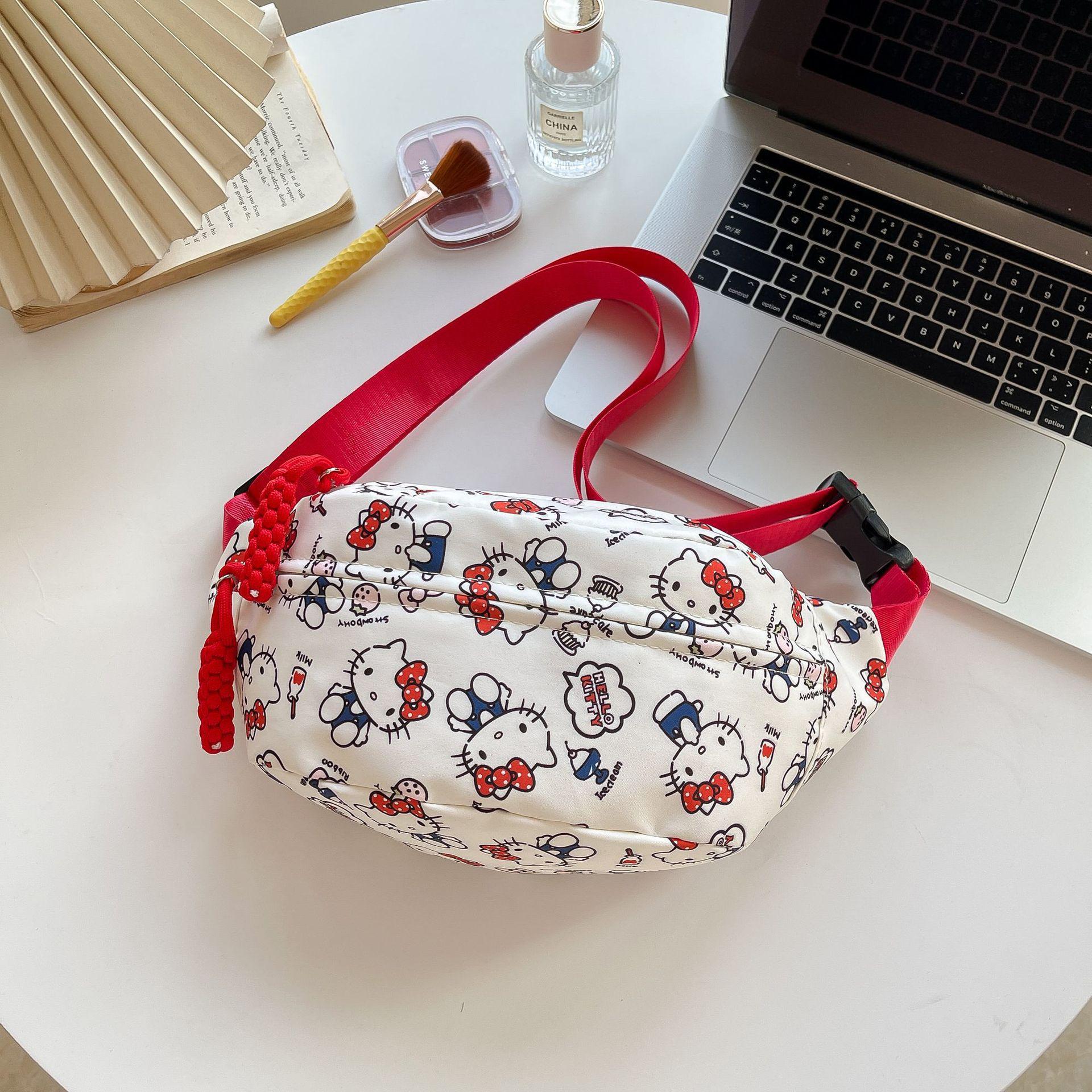 

Popular Japanese Cartoon Versatile Waist and Chest Bag - Simple, Cute, Casual, and Mori Style. червоний