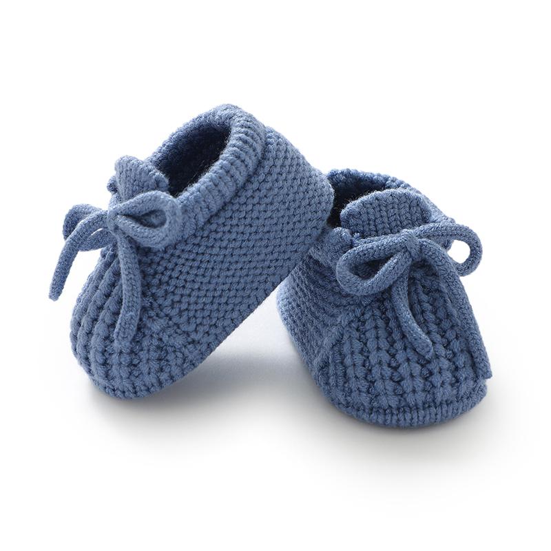 Buty Niemowlęce Dzianinowe Obuwie do Łóżeczka Noworodka 0-18M Ciepłe Akcesoria Odzieżowe Niemowlęcy Chłopcy Dziewczynki Pierwsze Buciki Modne Jednolite Maluch Dziecko