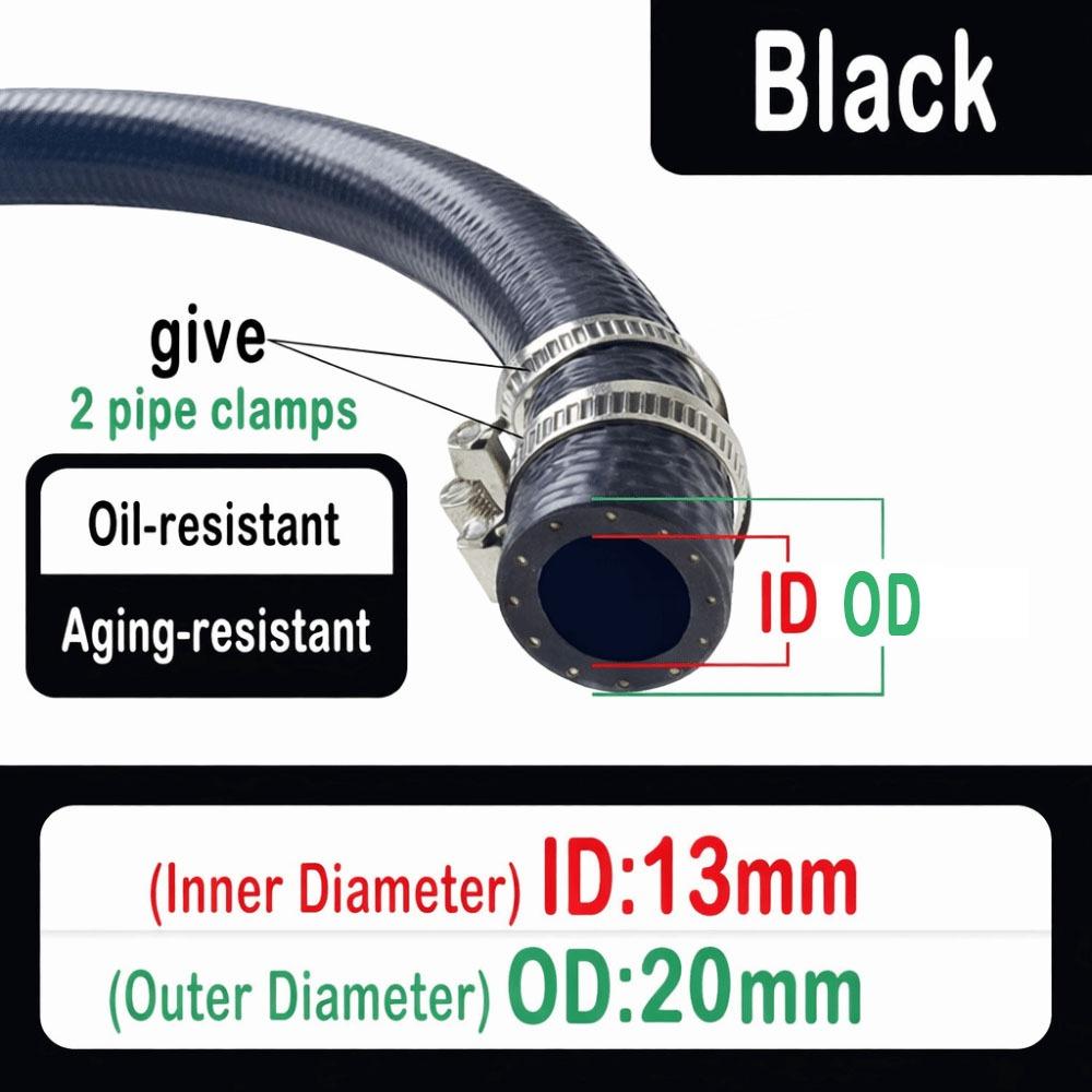 Multifunctional NBR Oil Resistant Hose ID 4 5 6 8 10 12 14mm Vacuum Hose Durable Car Fuel Hoses
