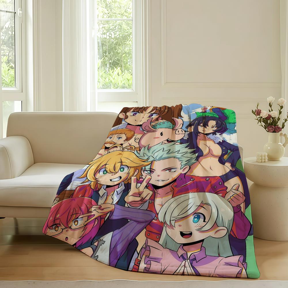 Adventure anime The Seven Deadly Sins Blanket For Sofa Office Bed Plane Travel Sleep Read Relax Camping Soft And Warm