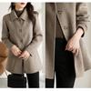 Korean Style High-End Autumn Winter New Maxi Fit Slim Stand Collar Doll Collar Wool Coat for Women