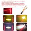 1/2 stücke Motorrad Scheinwerfer LED Spot Licht Eulenform 4 Lichtmodi Dual Farbe Weiß Gelb Strobe Nebel Licht Universal