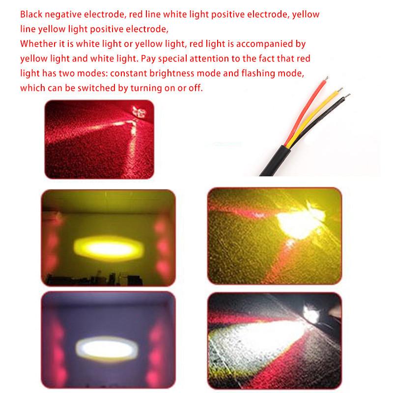 1/2 stücke Motorrad Scheinwerfer LED Spot Licht Eulenform 4 Lichtmodi Dual Farbe Weiß Gelb Strobe Nebel Licht Universal