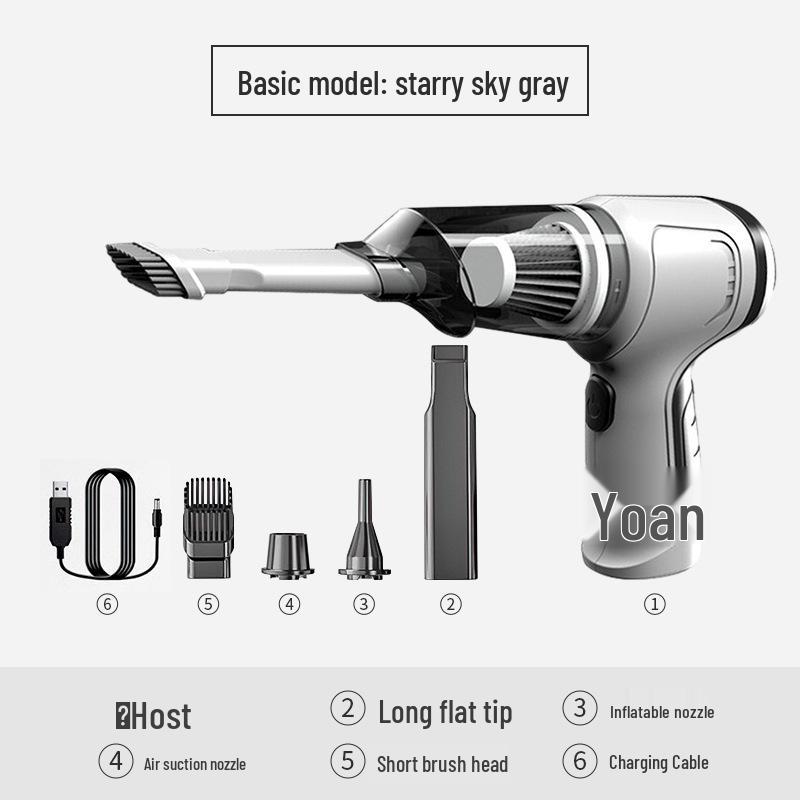 Compact 3-in-1 Wireless Car Vacuum & High-Power Mini Blower