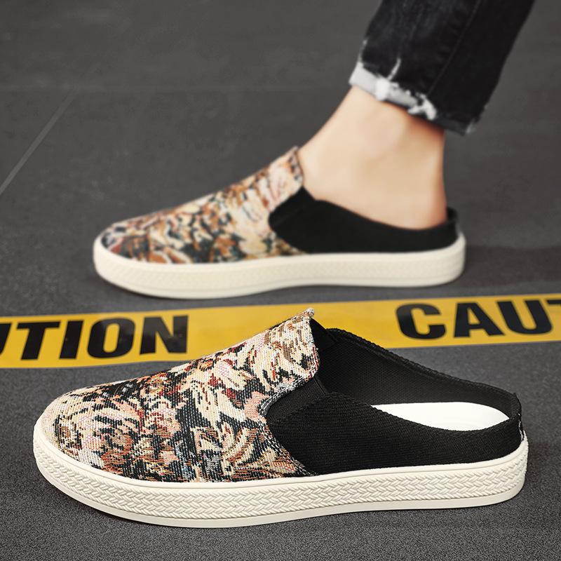 2025 Farbe gestrickte Halb-Mopp Freizeitschuhe Sommer Outdoor Mode vielseitige Tasche Kopfmopp täglich einfach leichte Hausschuhe