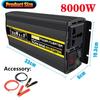 LCD Display Solar Power Inverter 12V 24V To 110V/220V Pure Sine Wave Voltage Transformer Car Charge Converter 8000/10000W