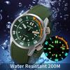 BERNY Men's Mechanical Dive Watch, 20ATM Waterproof, Sapphire Glass, Comfortable Silicone Band, Super Luminous, Automatic & Manual Wind