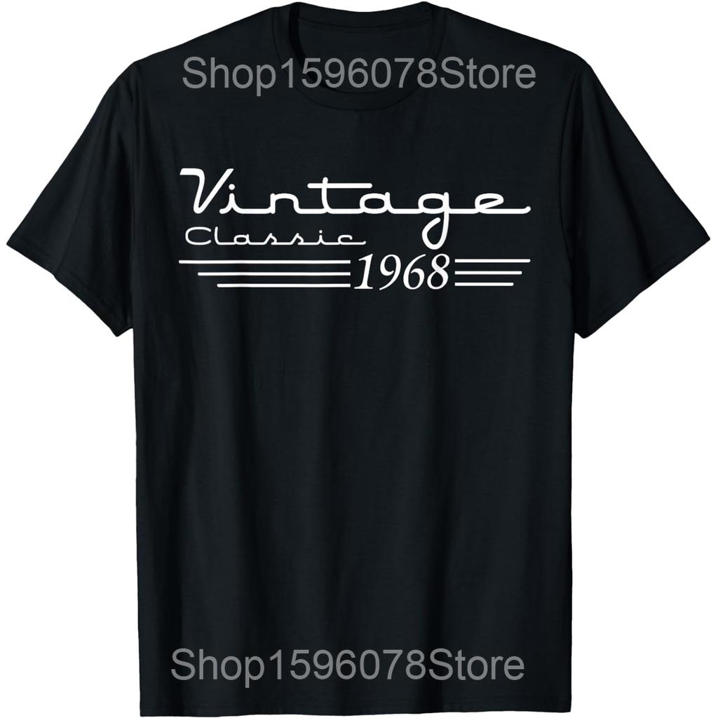 Vintage 1968 58th Birthday Gifts For Men Women 58 Year Old T Shirts Cotton Humor Tee Short Sleeve Unisex Loose Clothing