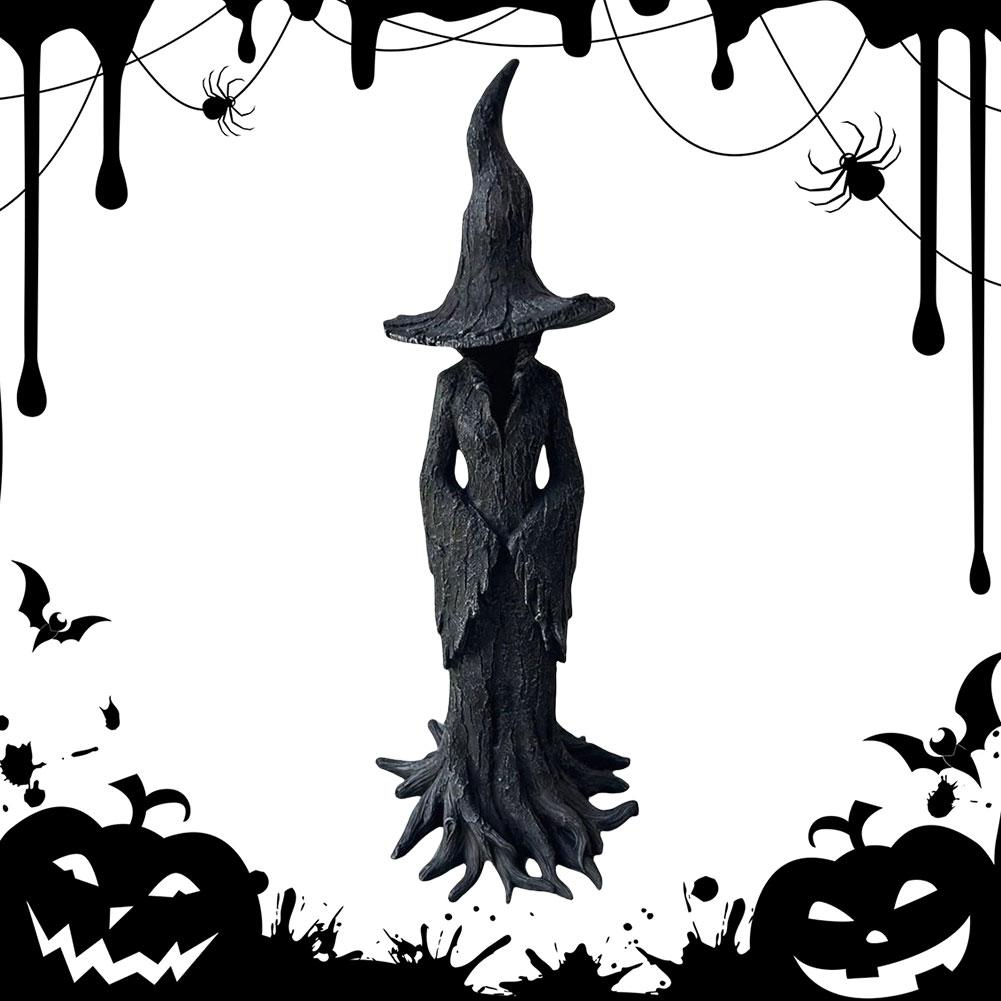 Halloween Witch Ornament Gothic Halloween Resin Figurine Retro Magician Decor Home Decoration and Collectibles