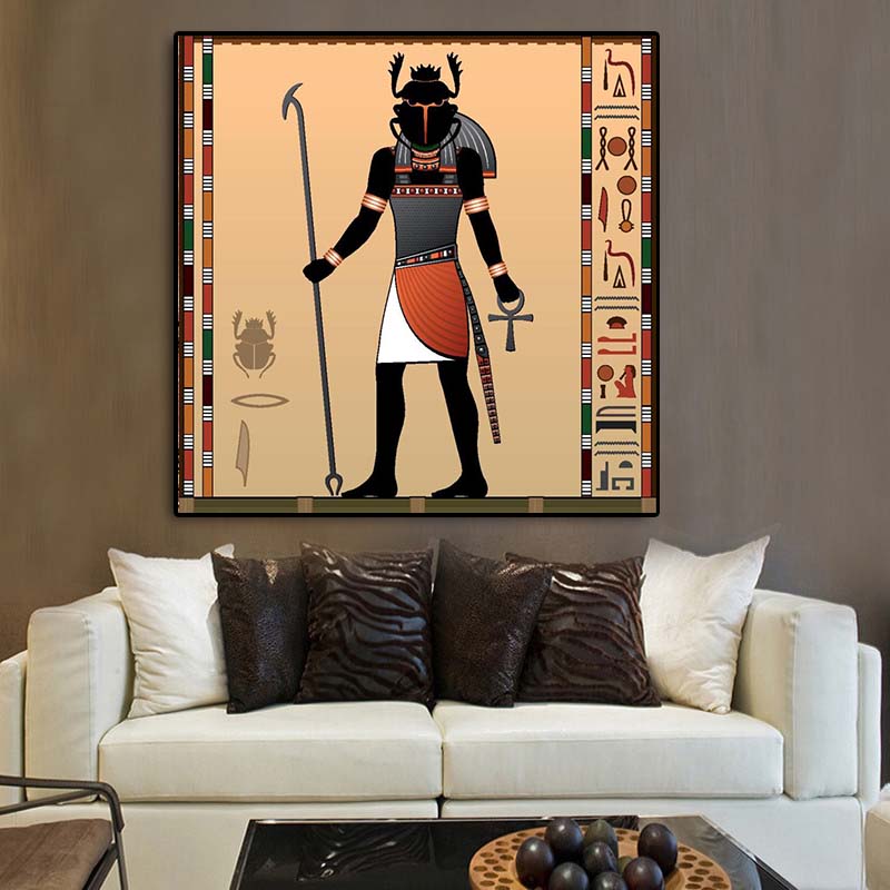 

Современный Древний Египет, постеры и принты, холст, картина, африканский портрет, настенная картина для гостиной, домашний декор, без рамки 30x30cm No Frame