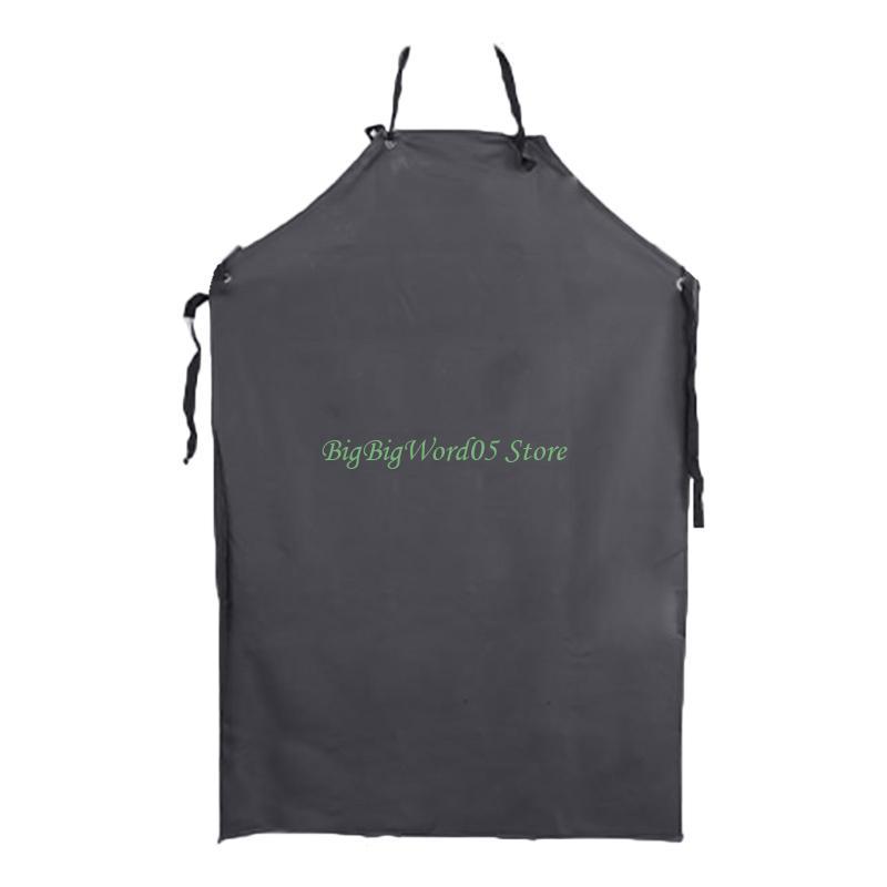 

24TE Waterproof Apron Resistant for Extra Long Aprons with Adjustable Bib for Dishwashing Lab Work Butcher Cleaning чёрный