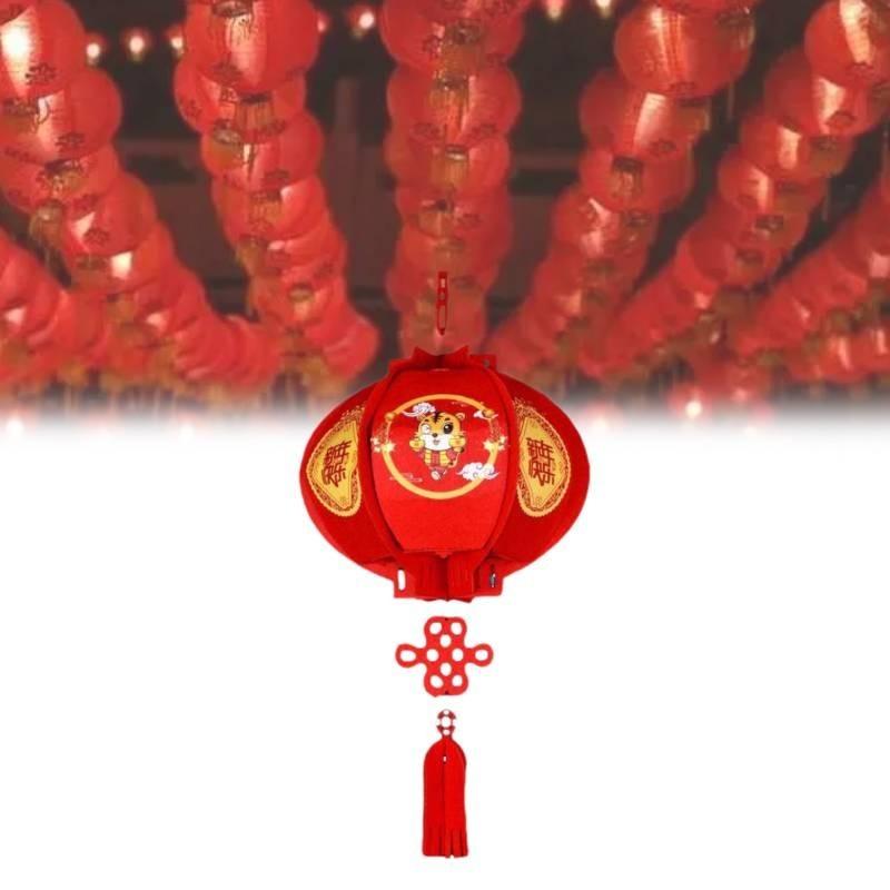Spring Festival Felt Lanterns New Year Fu Character Blessing Pendant Decoration