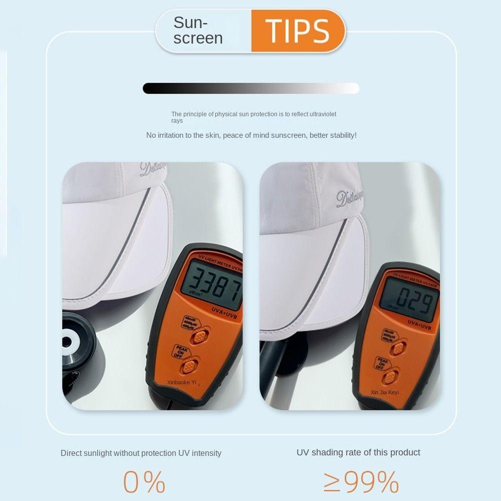 Wide Brim Retractable Sun Hat Quick Dry Sports Cap Casual Sunscreen Baseball Hat  Women/Men