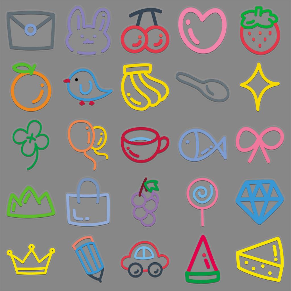 50 Original Children's Fun Simple Sketch Cartoon Cute Waterproof Decorative Water Cup Computer Stickers