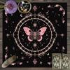 Dark Style Tarot Star & Moon Mahjong Mat - Non-slip, Quick Dry, Stain-Resistant, Water Absorbent