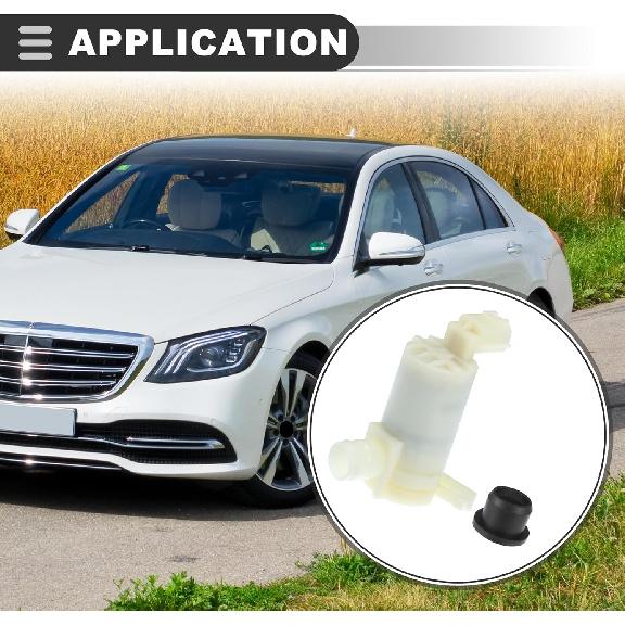 Motoforti Car Windshield Washer Motor Pump Replacement, for INFINITI G37 2009-2013, Plastic, White