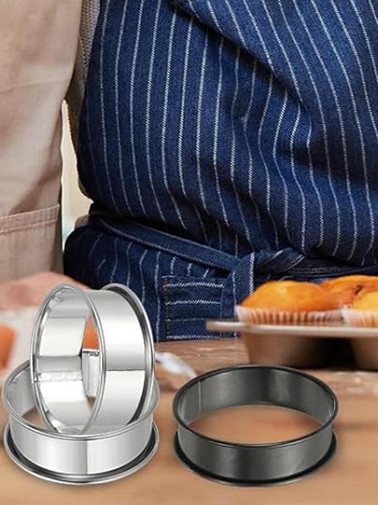 Doppelt gebördelter Tatin-Ring Edelstahl Rund Mousseform Tarteform Für Französische Crêpes Kekse