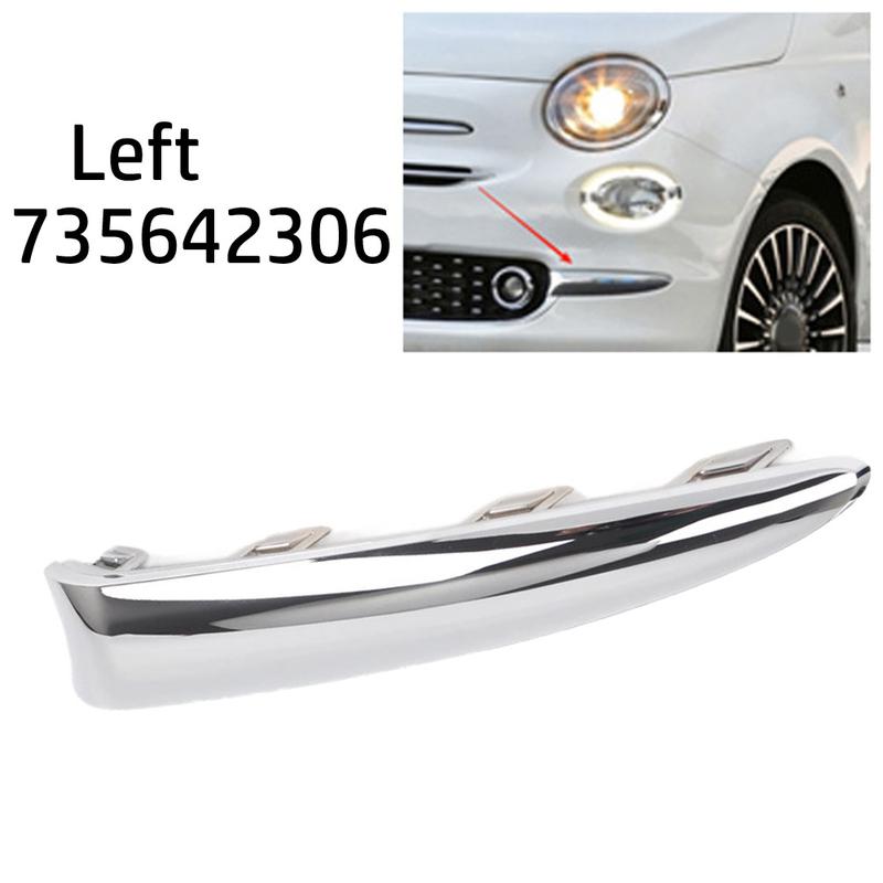 Хромированная накладка переднего бампера Lounge Левая сторона 735642306 для Fiat 500 16 20 Передняя левая сторона автомобиля Запасная часть