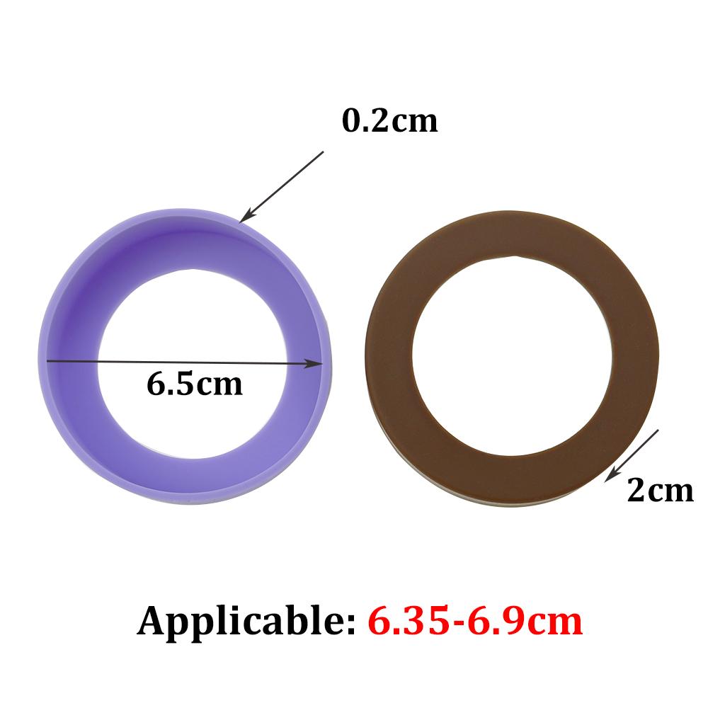 1Pc 6.5CM 28 Solid Color 13.5G Silicone Cup Bottom Cover Water Protective Support Anti Scald Round Odorless Fall Thermostability