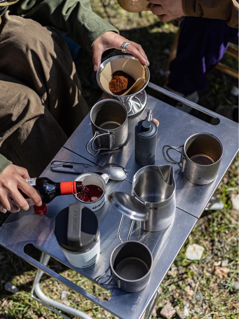 Widesea Lightweight Titanium Camping Cup with Lid - Portable and Easy to Store Tableware