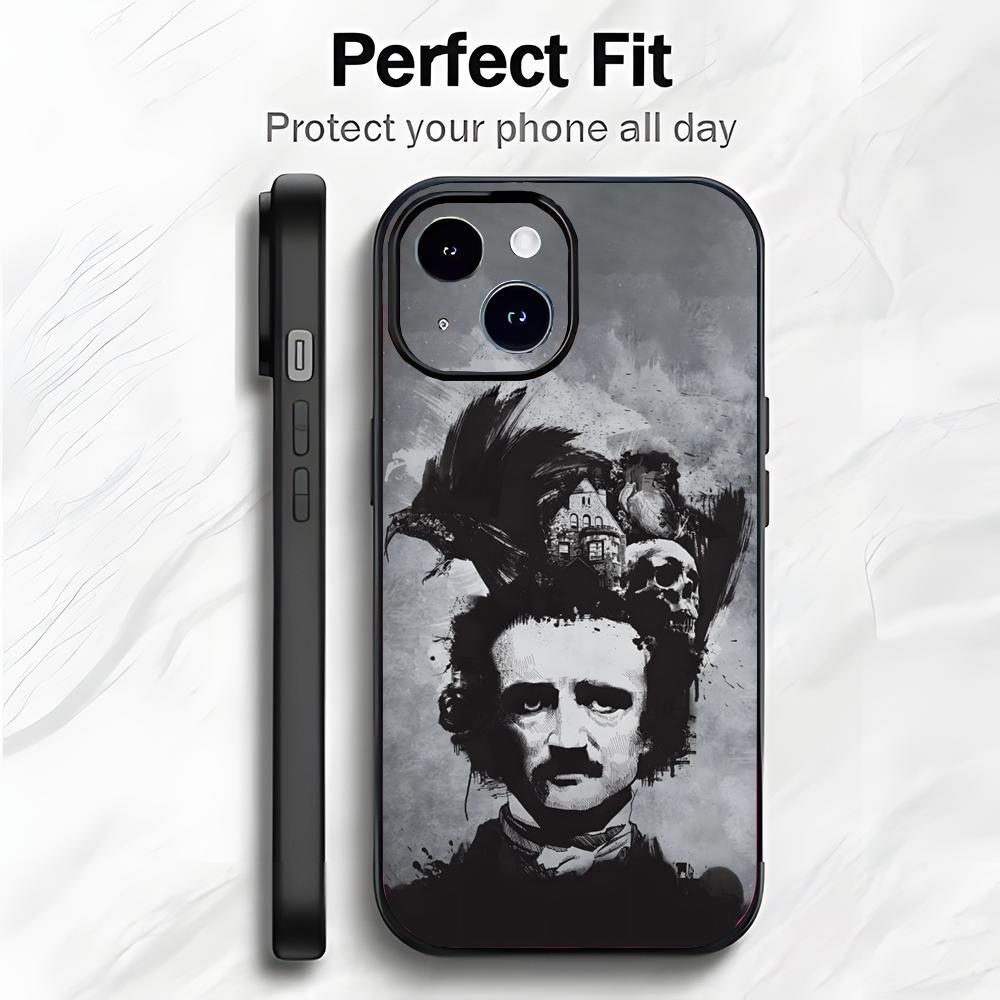 

Classic Writer E-Edgar Allan Poe Phone Case Phone Case Soft Packaging Lightweight For iPhone17 16 15 14 13ProMax iphone12promax