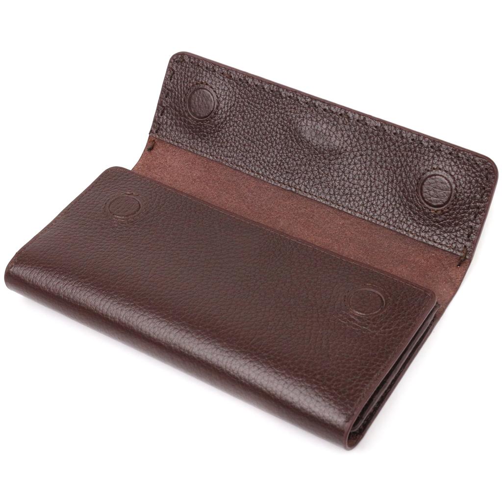 Вместительный Женский кошелек из натуральной кожи CANPELLINI Wallet 21660 Коричневый