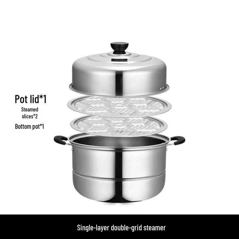 Triceratops 28CM 304 Stainless Steel Multi-Function Steamer & Soup Pot