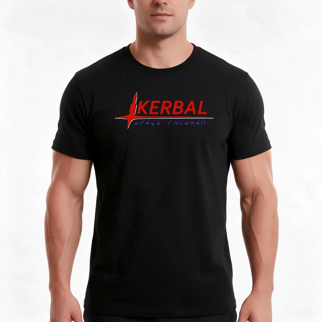 Kerbal Space Program Tshirt Summer Casual Cotton Tee Oversized Streetwear Tops Vintage Graphic Print Loose Fit Short Sleeve
