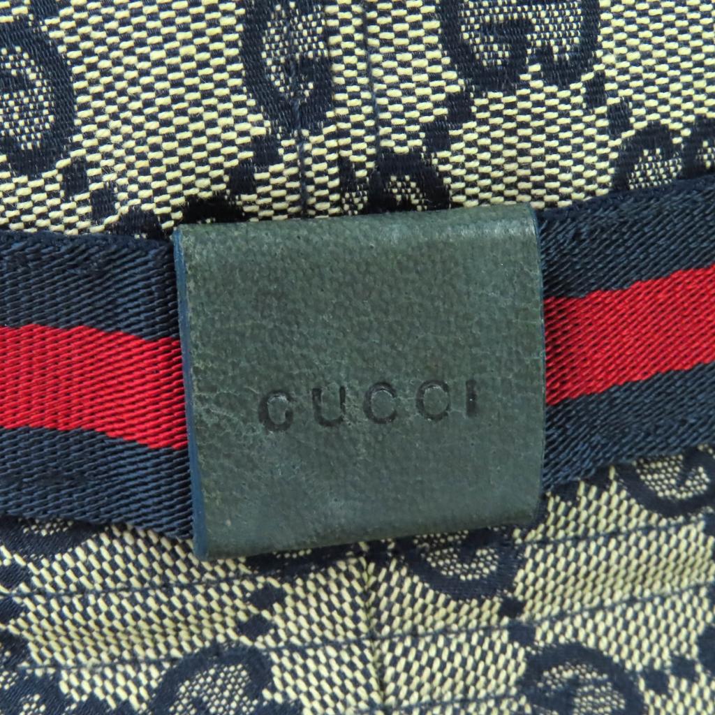Great GUCCI hat GG canvas bucket hat beige polyester Women M 030367 Used