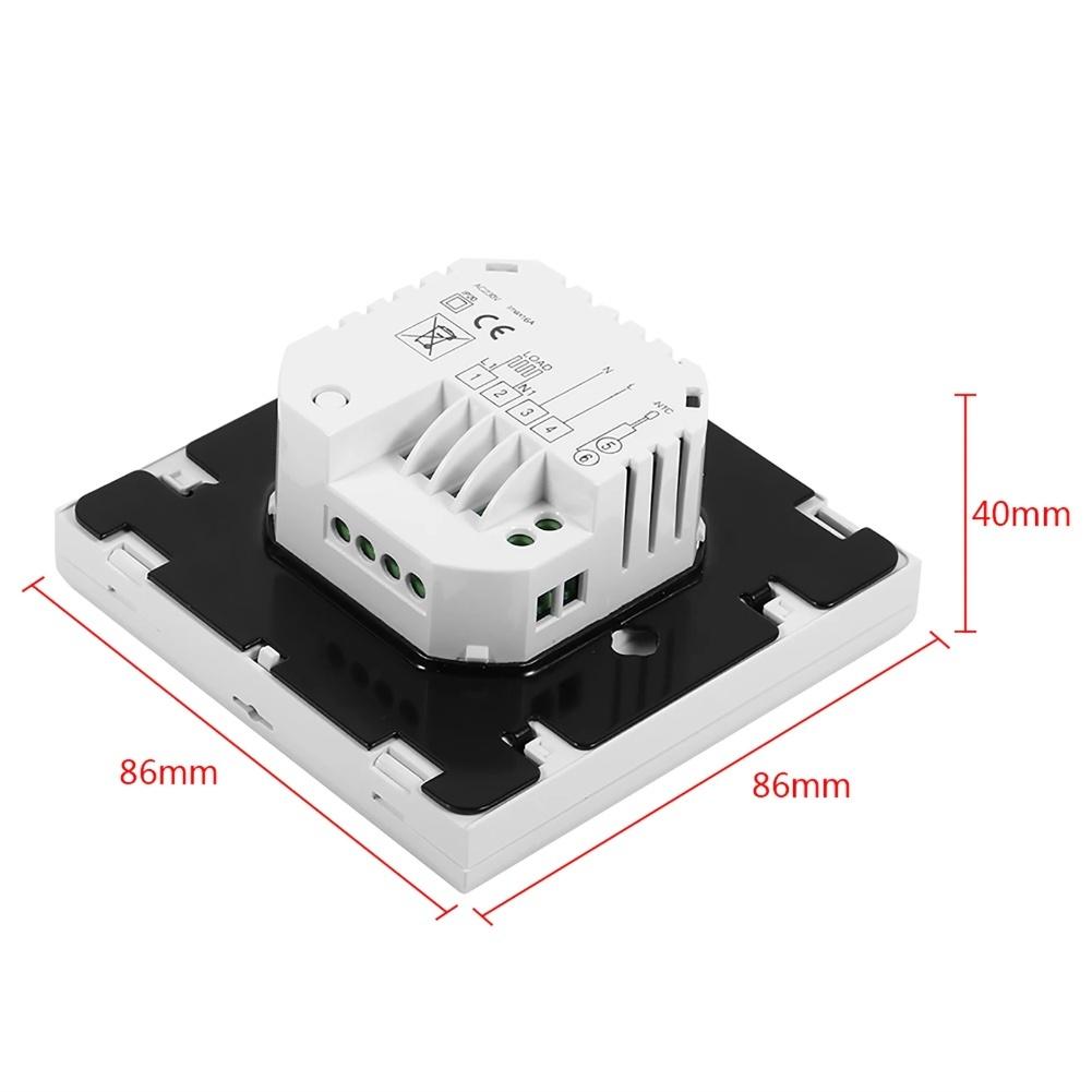 Smart Digital LCD Electric Heating Thermostat 16A Programmable Temperature Control Panel With Dual Display For Households