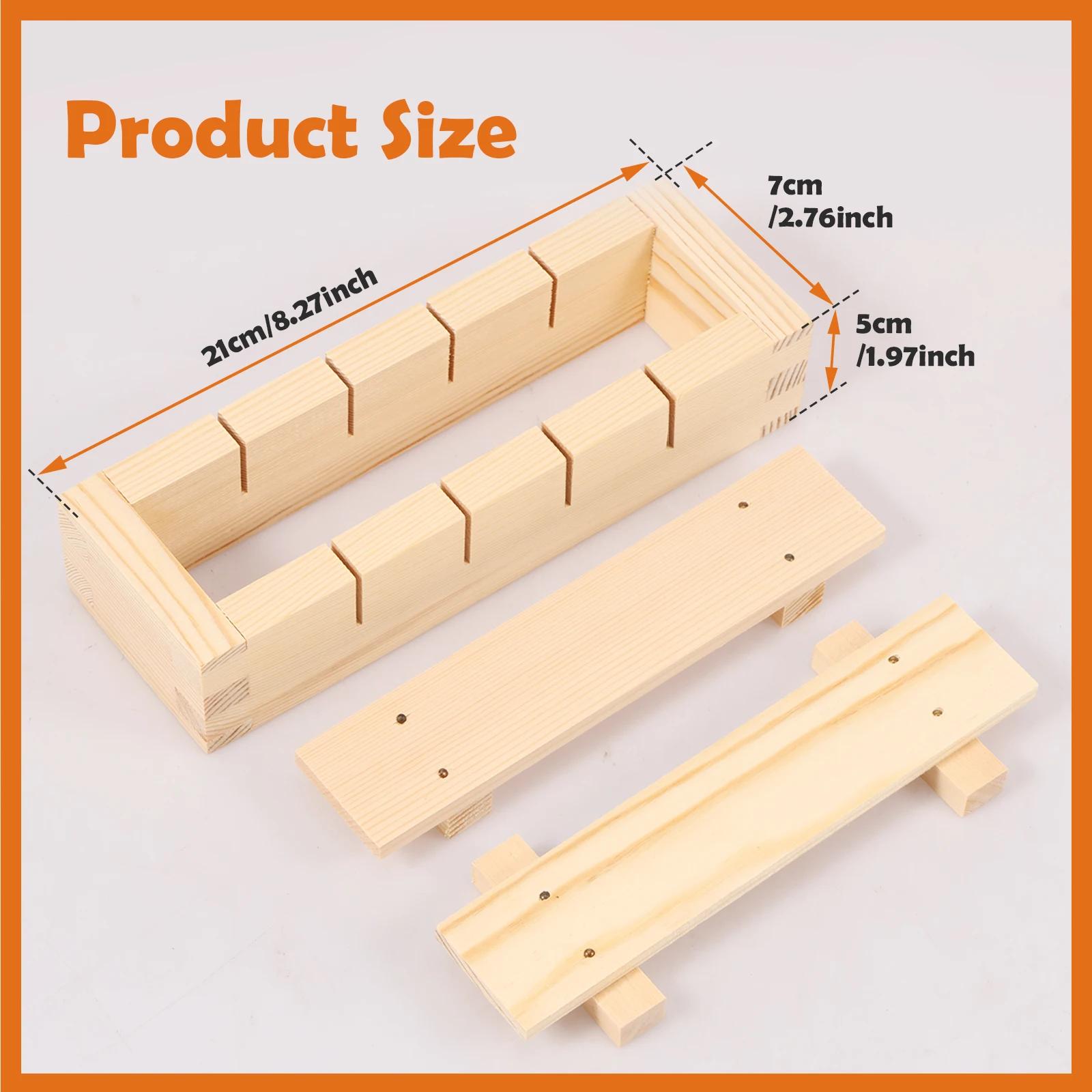 

Wooden Sushi Press Mold with Groove/without Groove Design Rectangular Oshizushi Mold Box Kitchen Sushi Rice Roll Mold Bento Mold
