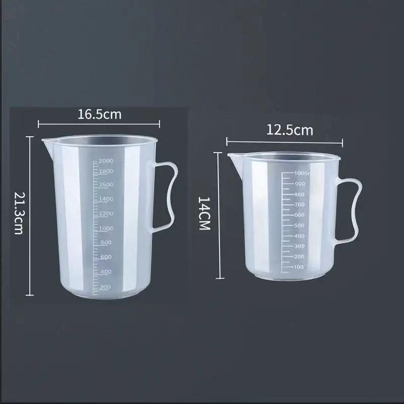 Graduated Measuring Cup Set - 1000ml & 5000ml Cylinders for Milk Tea Shop Equipment