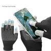 1 Pair Five Finger Touchscreens Gloves With Extended Cuffs And Nonslip Palms For Winter Outdoor Activity