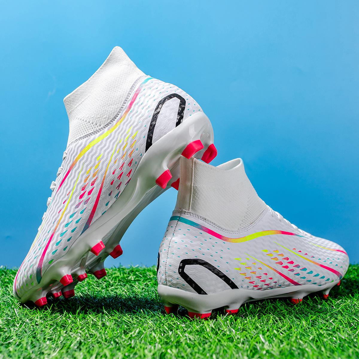 

Breathable Soccer Shoes for Men with FG/AG Long Studs for Durability and Super Strong Grip 45
