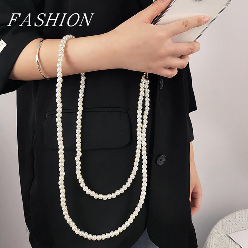 Pearl Beaded Crossbody Phone Strap and Lanyard