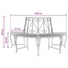 Tree Bench 4 Seater 160 x 80 x 89 cm Steel Black