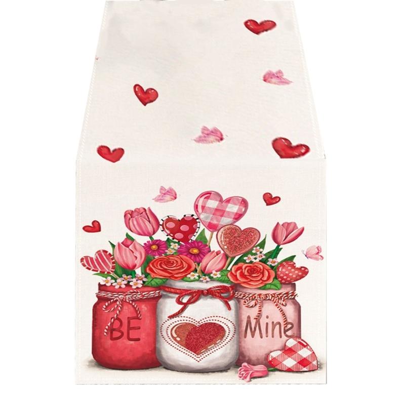 Charm Valentine s Day Tablecloth for Special Valentine s Day Dinner Decoration medium size