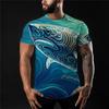 3D Digital Printing T-Shirt Teen Men's Short Sleeve Top Versatile Breathable