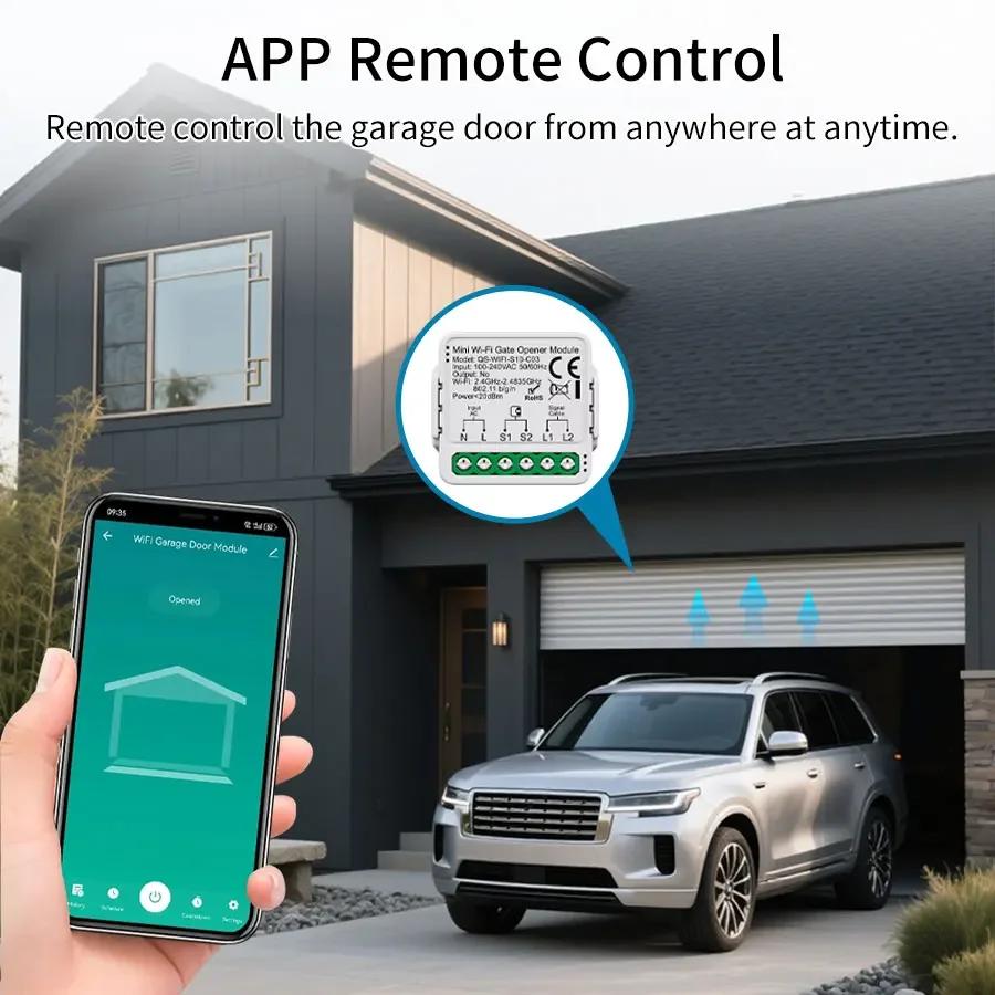Tuya WiFi Zigbee Garage Door Opener Controller Gate Opener Module Smart Life APP Remote Alexa Google Home Alice Voice Control