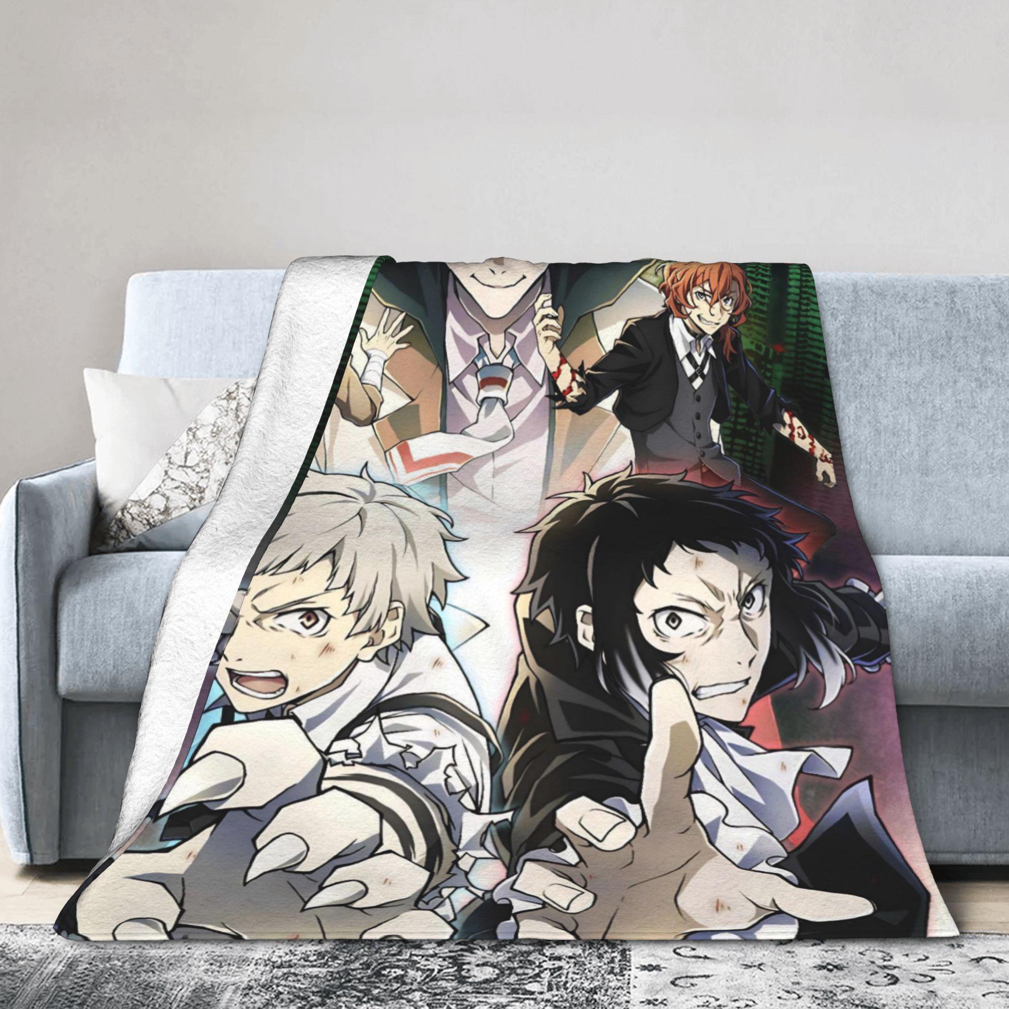 

Dazai Bungo Stray Dogs Plush Blanket Child Flannel Throw Blanket For Couch Bed Soft Warm Design Quality Bedspread Gift 75x90cm