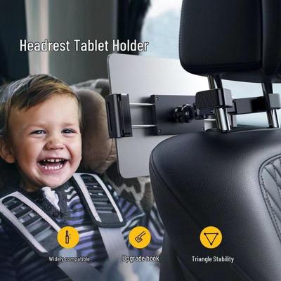 Nastavitelný držák na tablet na zadní sedadlo & Otočný držák do auta