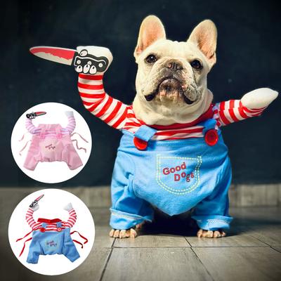 Halloweenský Cosplay Kostým pro Psa pro Malé Střední Psy Kočky Legrační Domácí Mazlíček Párty Štěně Oblečení Yorkshire Čivava Francouzský Buldoček Kabát