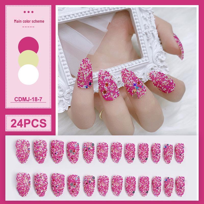 Pegatinas Desmontables para Uñas Estilo Europeo y Americano - Uñas Postizas Simples y Llevables